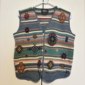 Vintage 100% Wool Sweater Vest